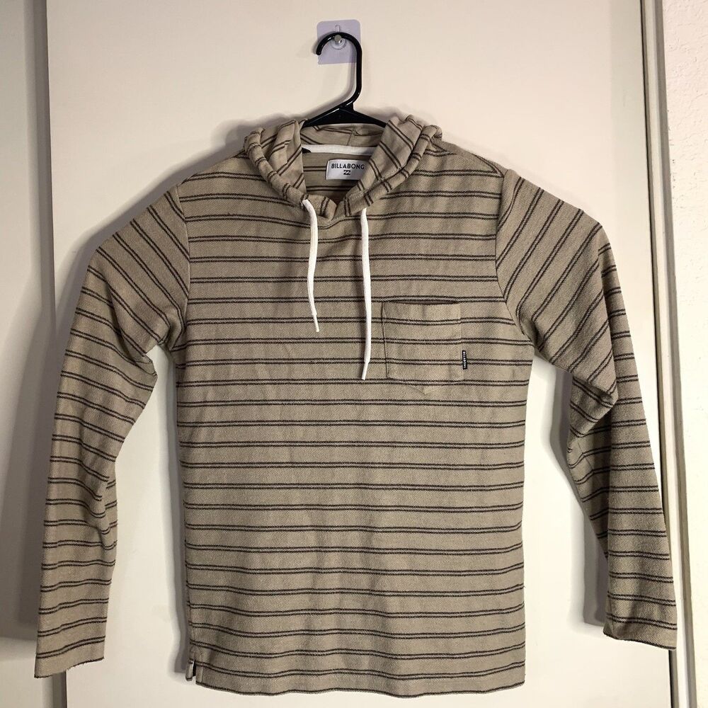 Billabong Men's Flecker Hooded Sweatshirt Beige Color Size Small
